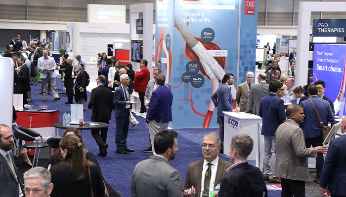 Crowded exhibit hall